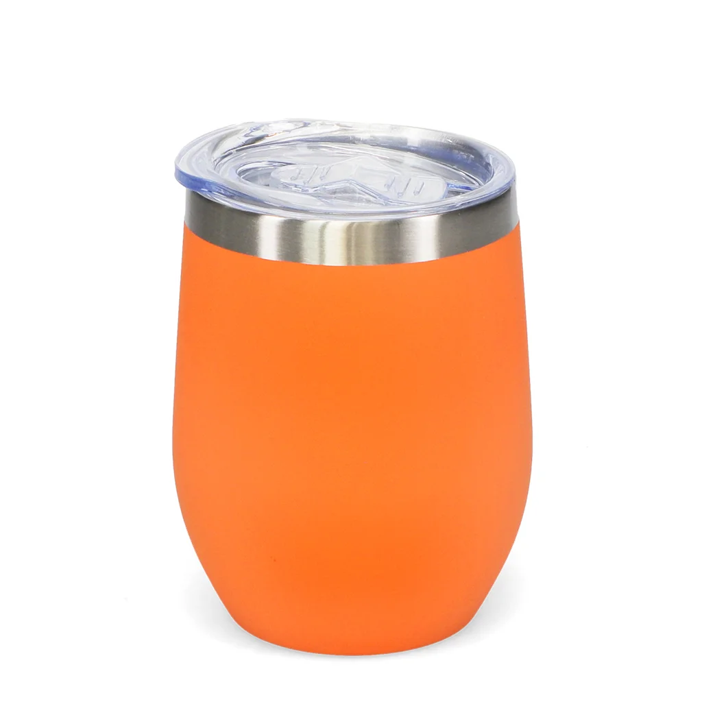 rubber coated travel cup 350ml - orange