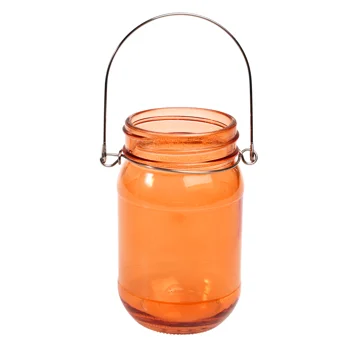 jam jar tealight holder - orange jam jar tealight holder - orange