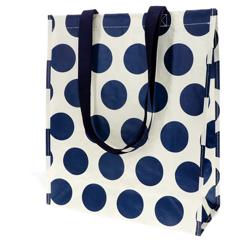 bolso de compras spotlight azul marinoyblanco