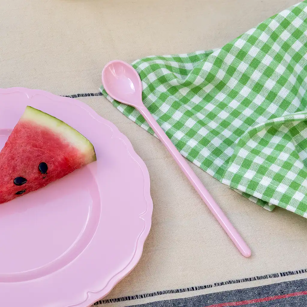 melamine long-handled spoon - pink