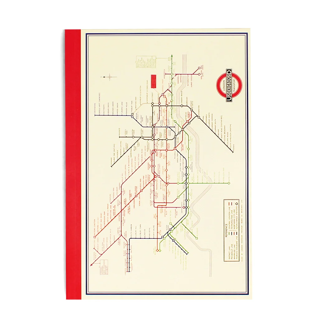 notizheft a5 - tfl "tube plan"