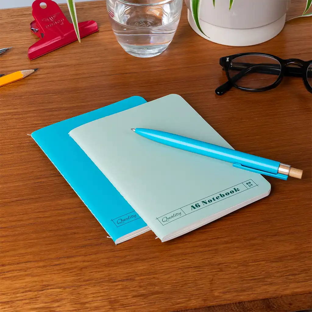 a6 notebooks (set of 2) - green & aqua