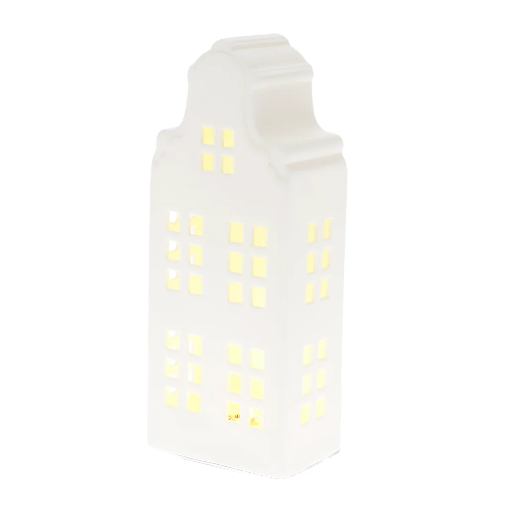 matt ceramic led decoration - large house