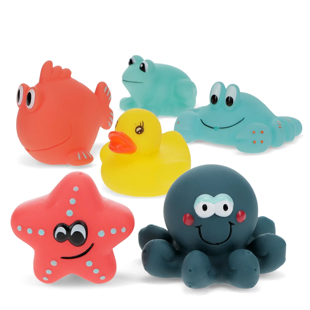 jouets de bain (lot de 6) - animaux aquatiques