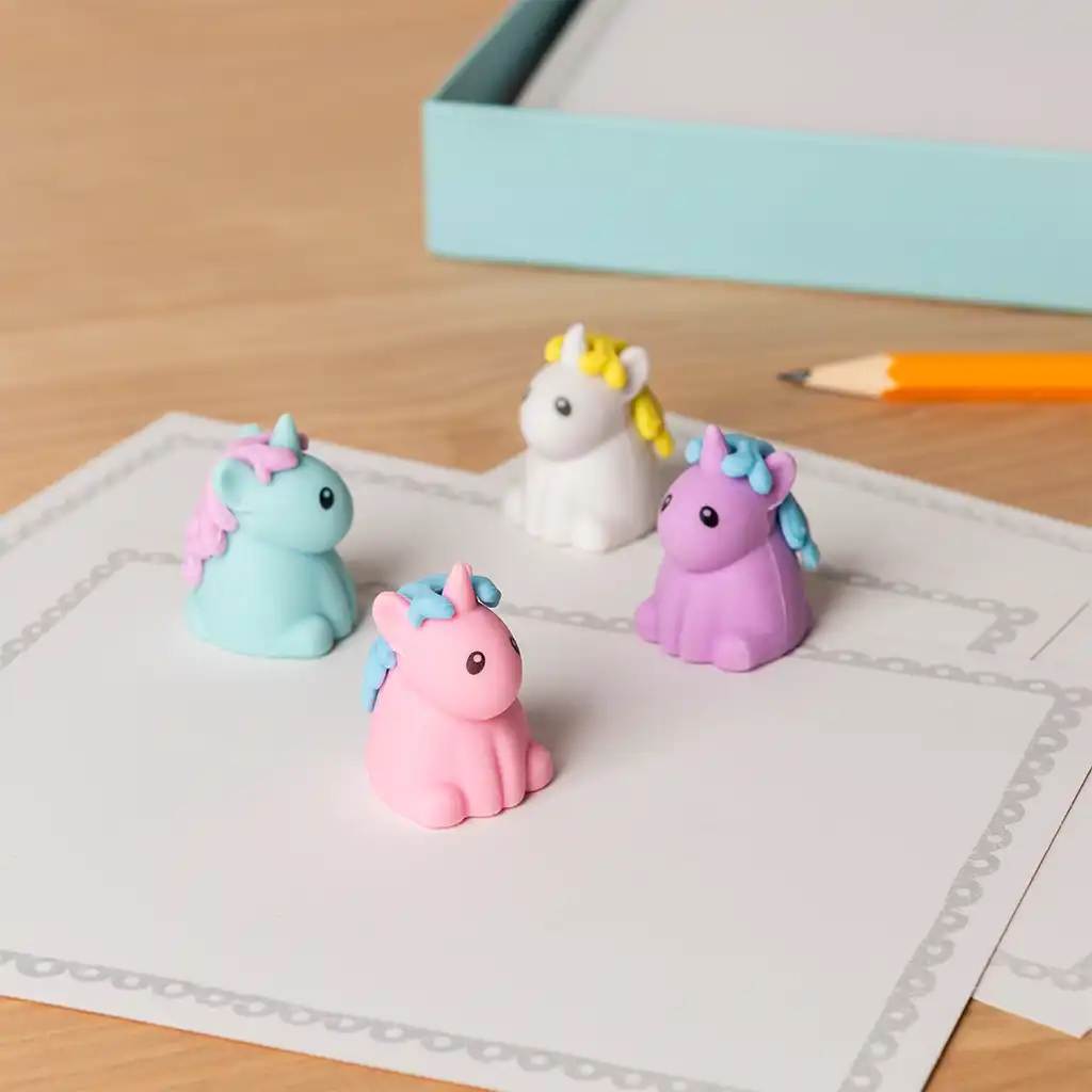 erasers (set of 4) - unicorns