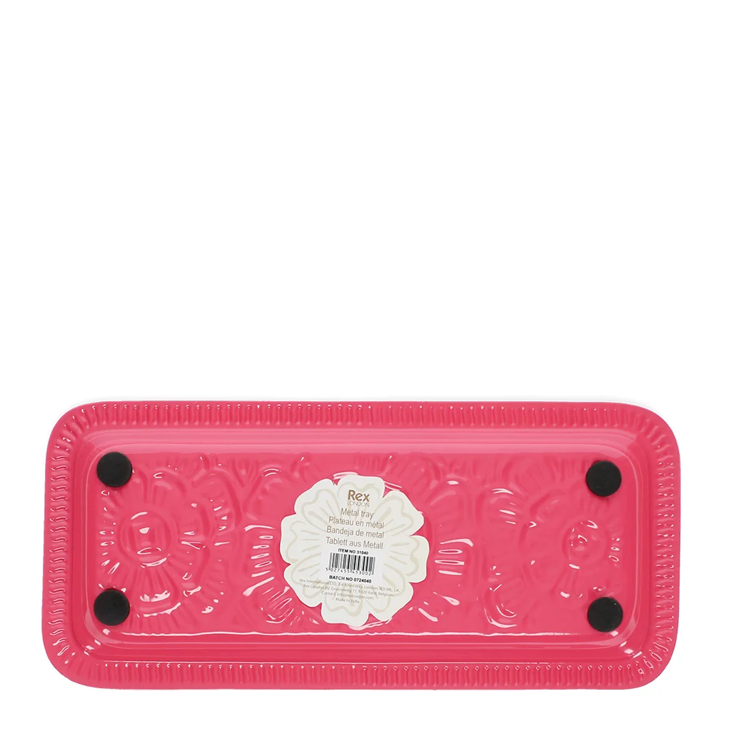 enamel trinket tray - vibrant pink