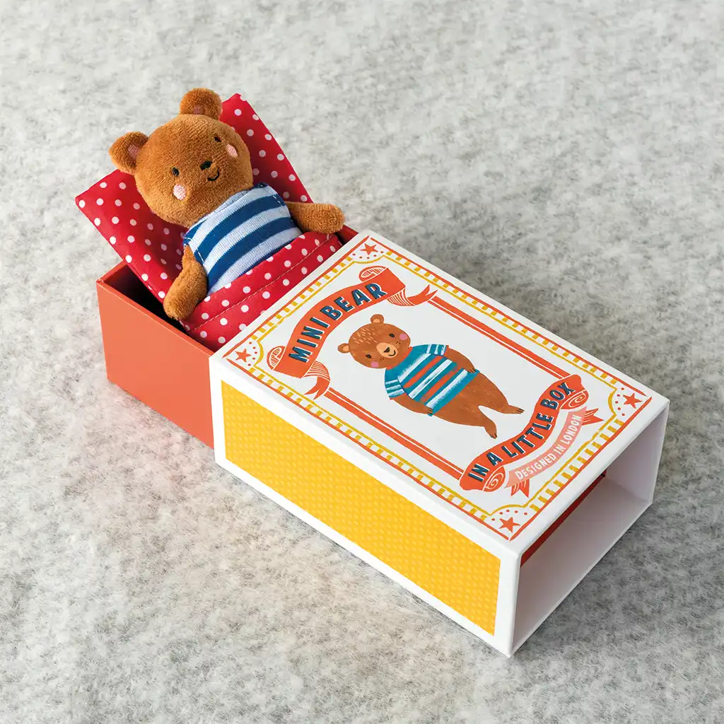 mini bear in a little box