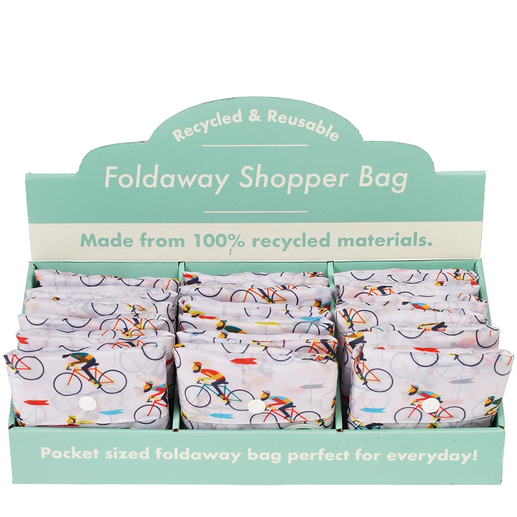 le bicycle recycled foldaway shopper bag