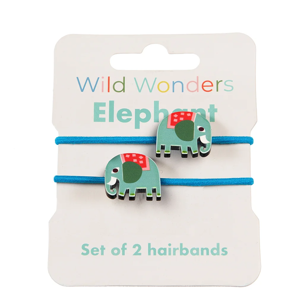 elephant hair tie (set of 2) - wild wonders