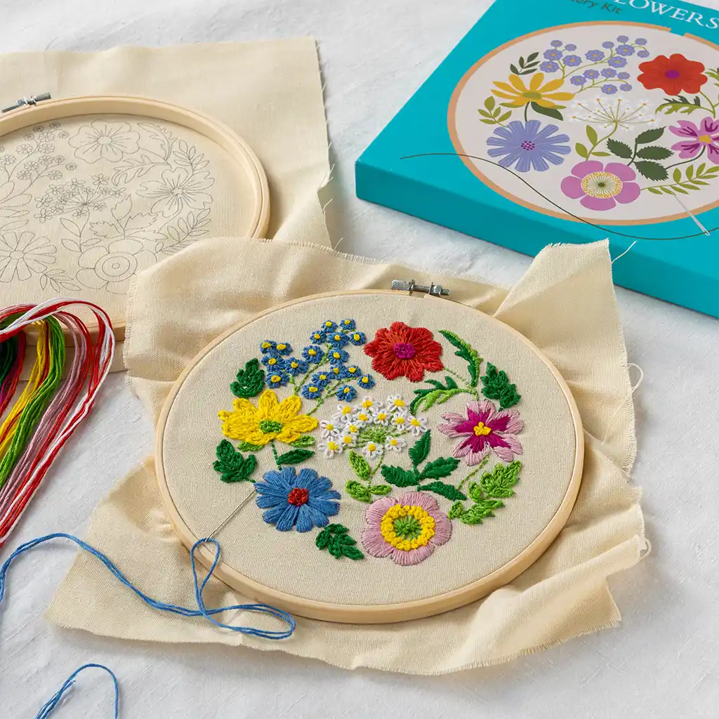 kit de broderie - fleurs sauvages