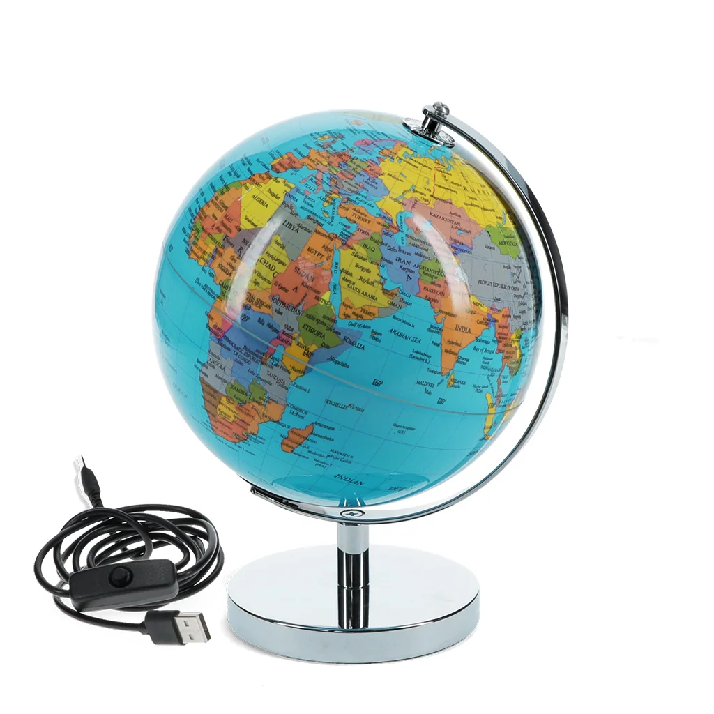 lámpara usb de globo terráqueo (14,2 cm) - clásico