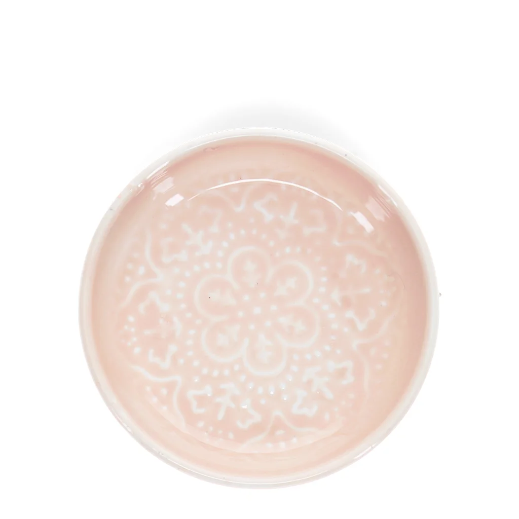 enamel trinket dish - soft pink