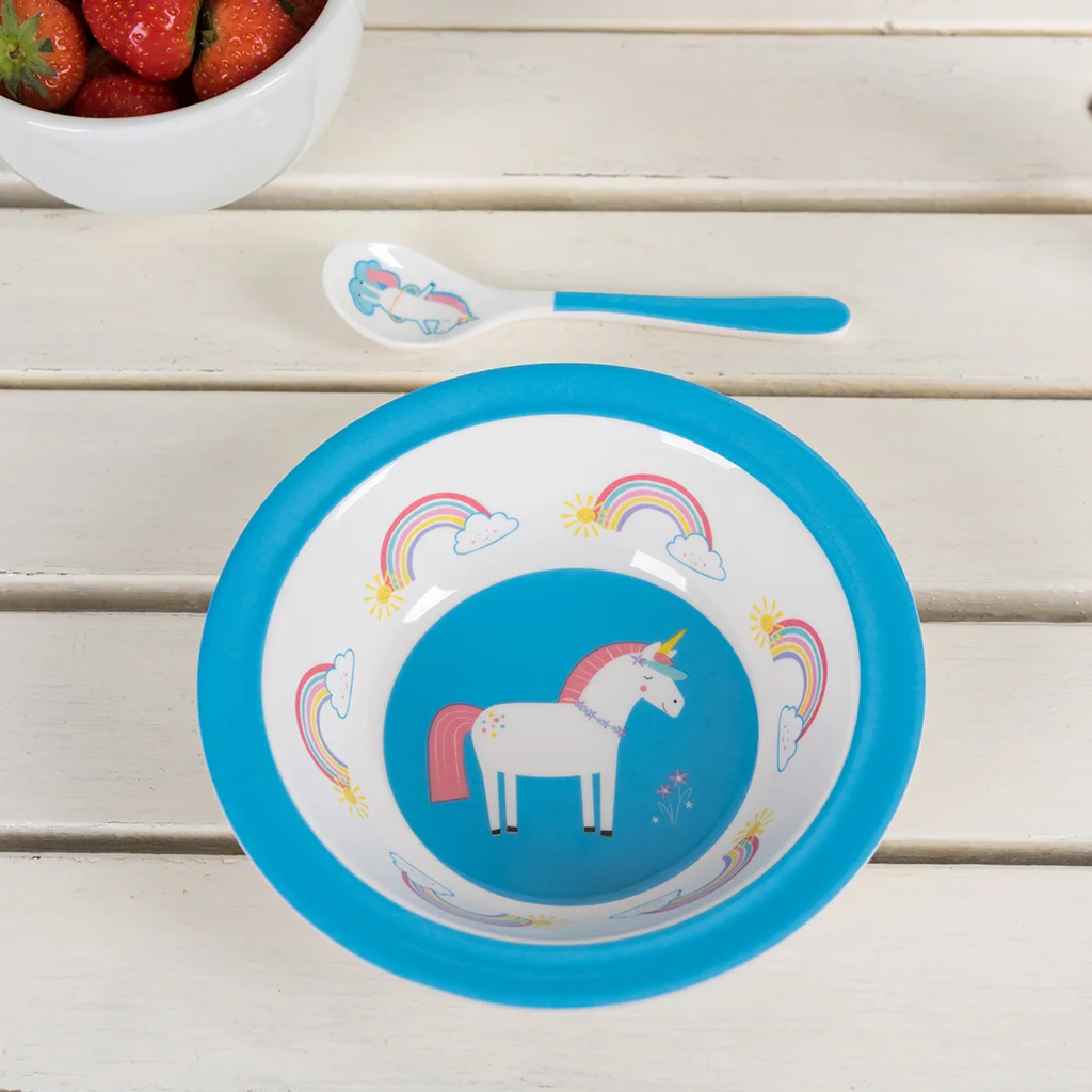 bol en melamine licorne