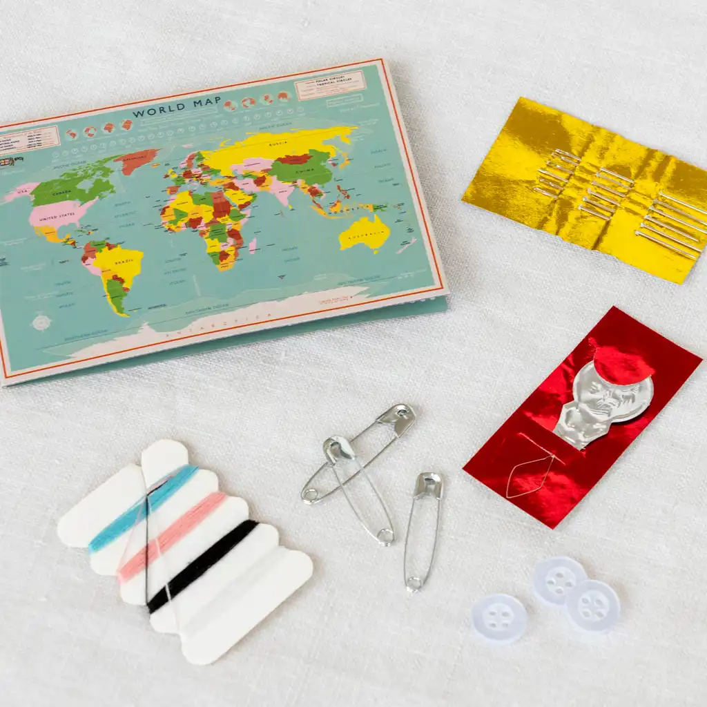 shirt repair kit - world map