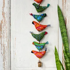 30 birds recycled cloth hanging decoration 30 birds recycled cloth hanging decoration