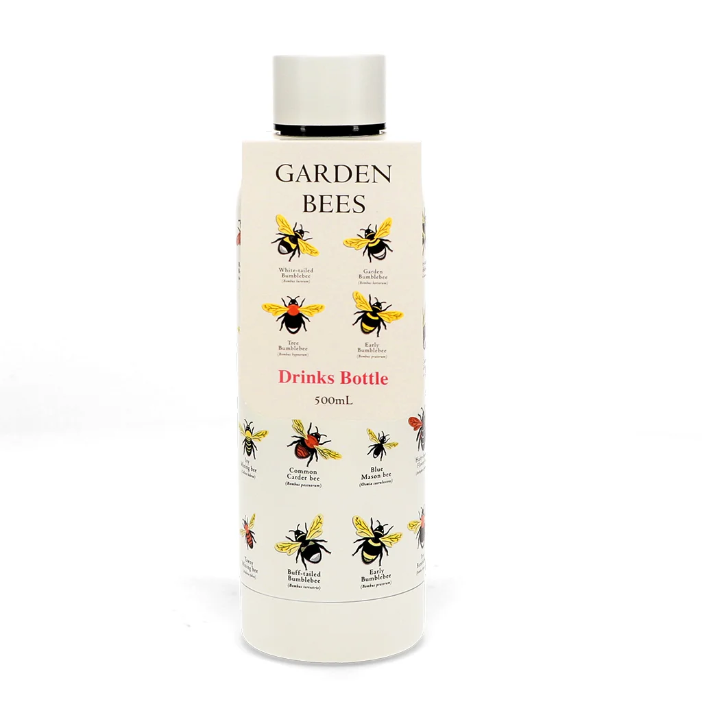 stainless steel bottle 500ml - garden bees