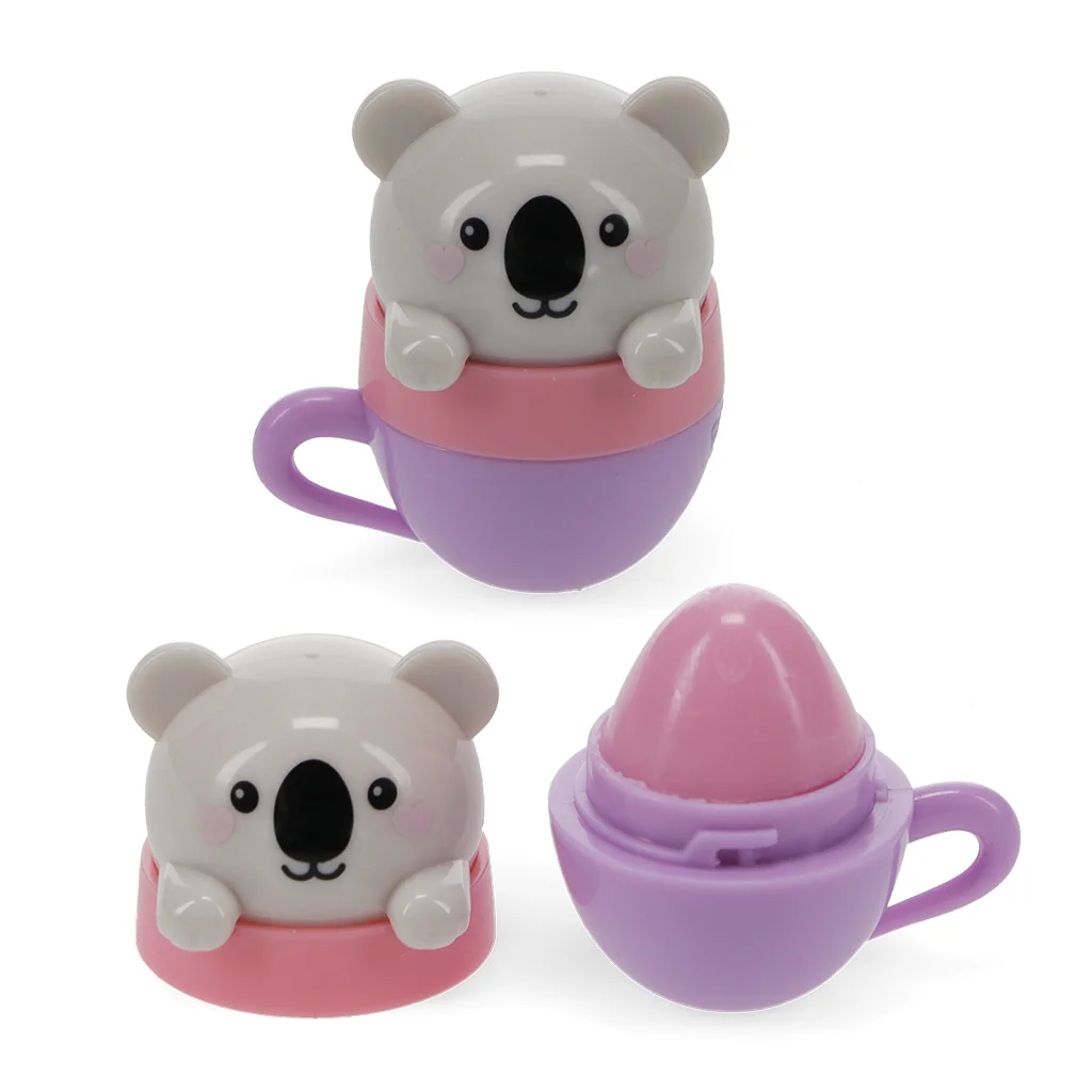 mini-lippenbalsam mit beerenduft (sortiert) - teetasse animal friends