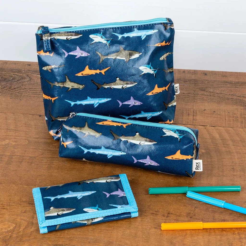 children's wallet - sharks