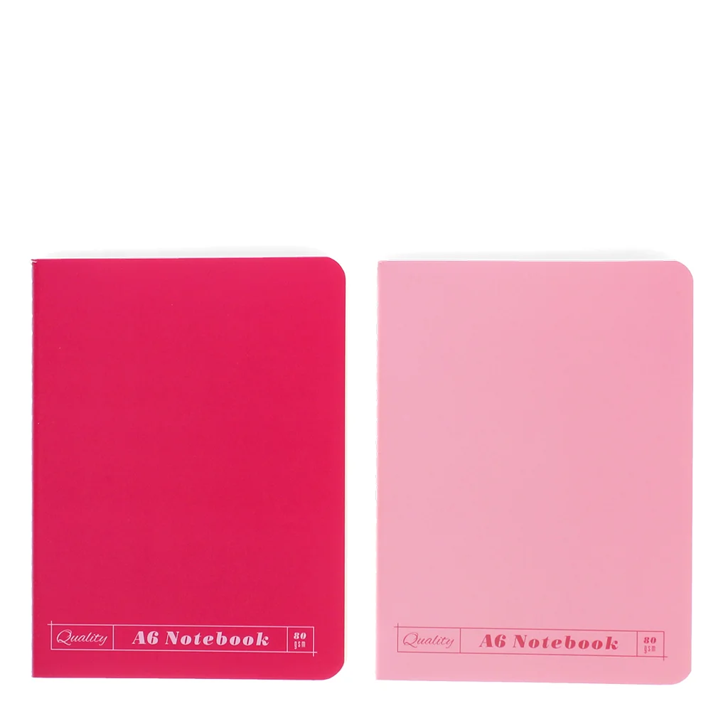 carnets a6 (lot de 2) - roses