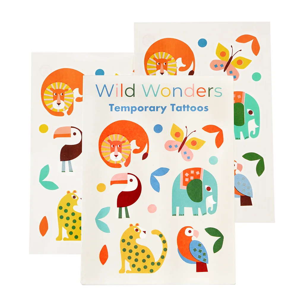 abwaschbare tattoos wild wonders (2 bögen)