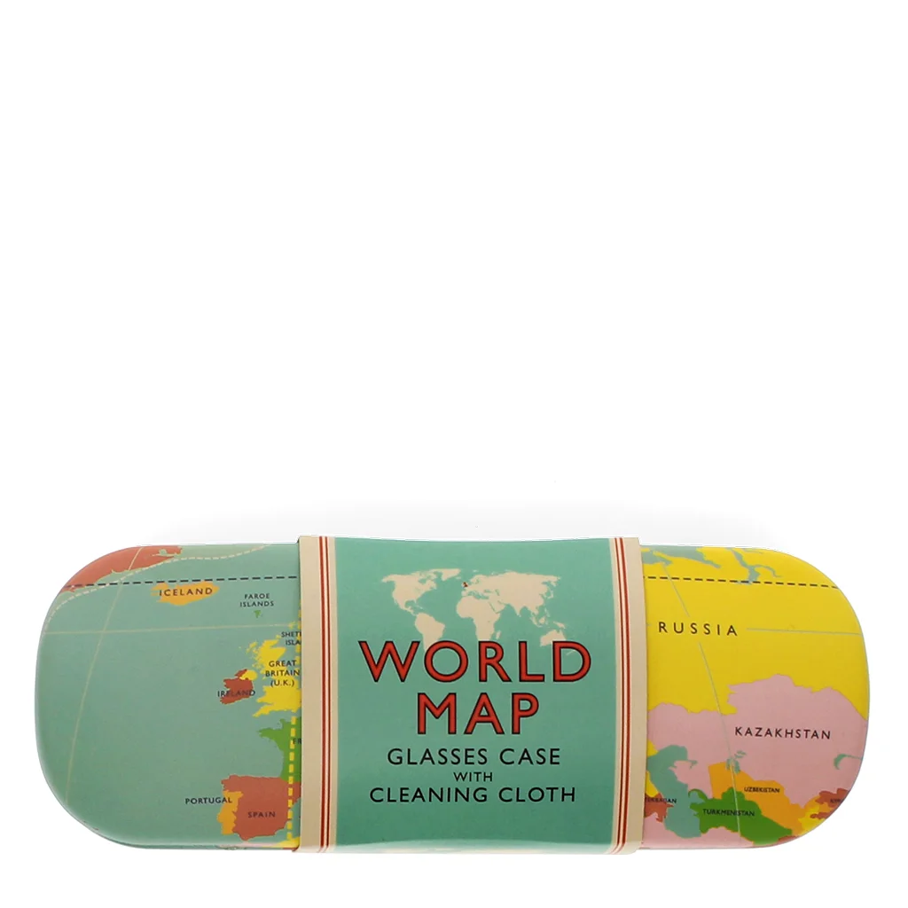 estuche de gafas world map