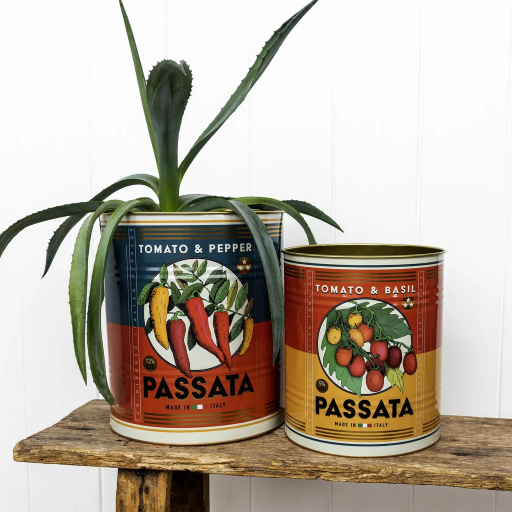 large storage tins (set of 2) - passata