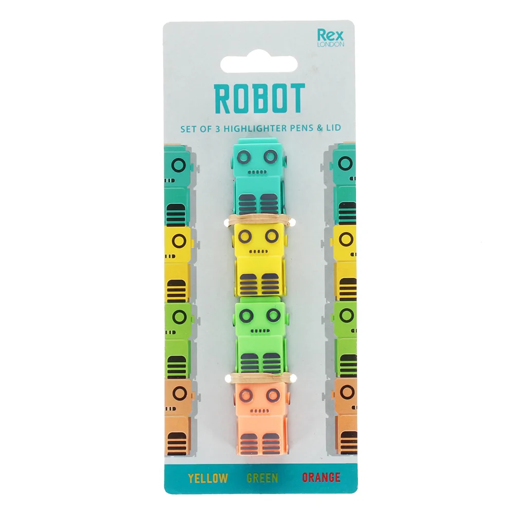 set de surligneurs empilables - robot