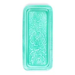 enamel trinket tray - aqua enamel trinket tray - aqua