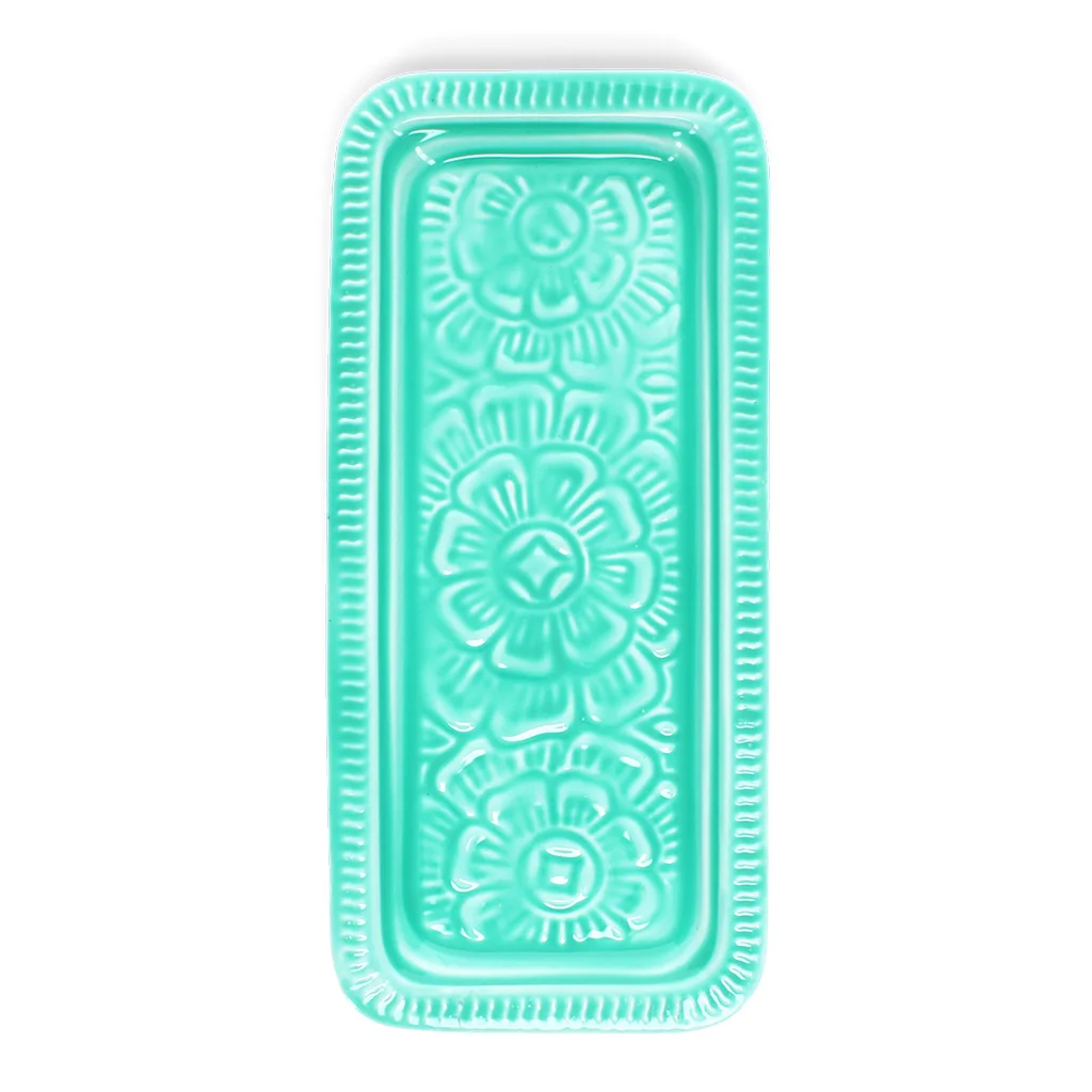 enamel trinket tray - aqua