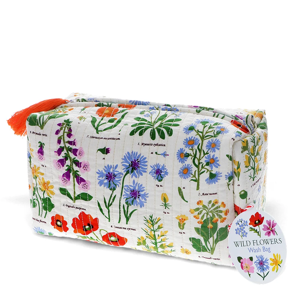 trousse de toilette matelassée - wild flowers