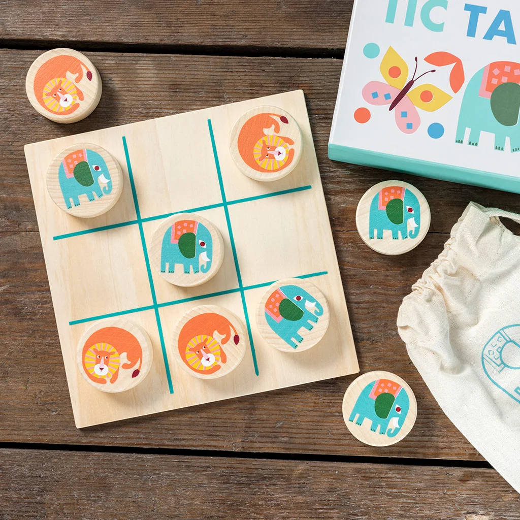 tic tac toe en bois wild wonders