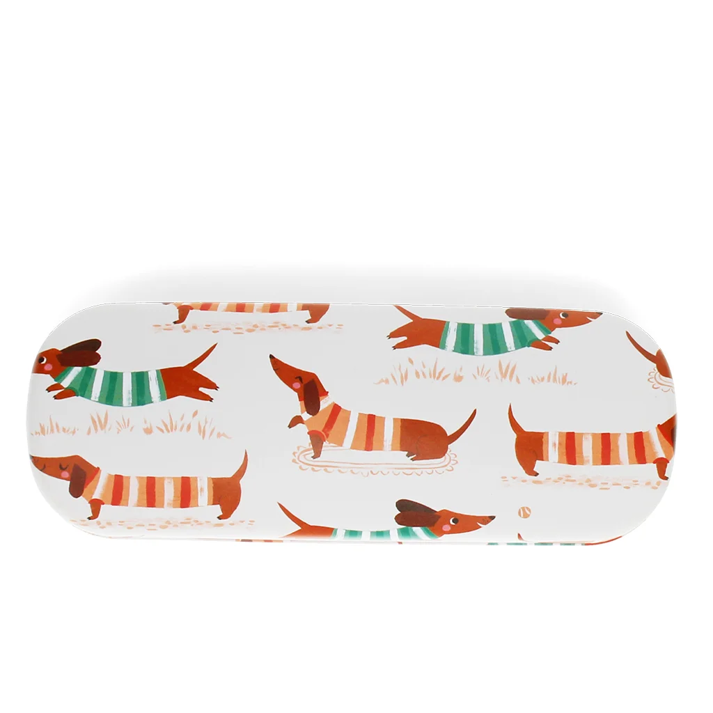 glasses case & cleaning cloth - sausage dog