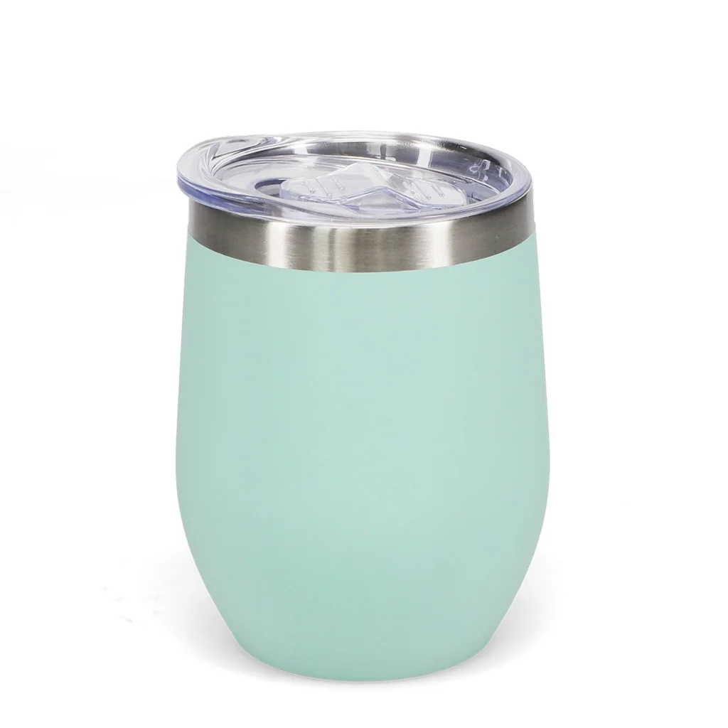 rubber coated travel cup 350ml - eggshell blue