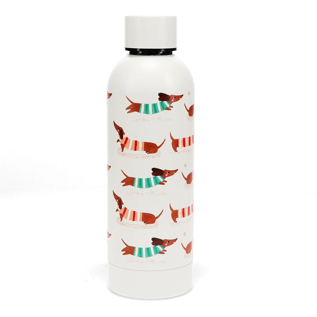 stainless steel bottle 500ml - sausage dog