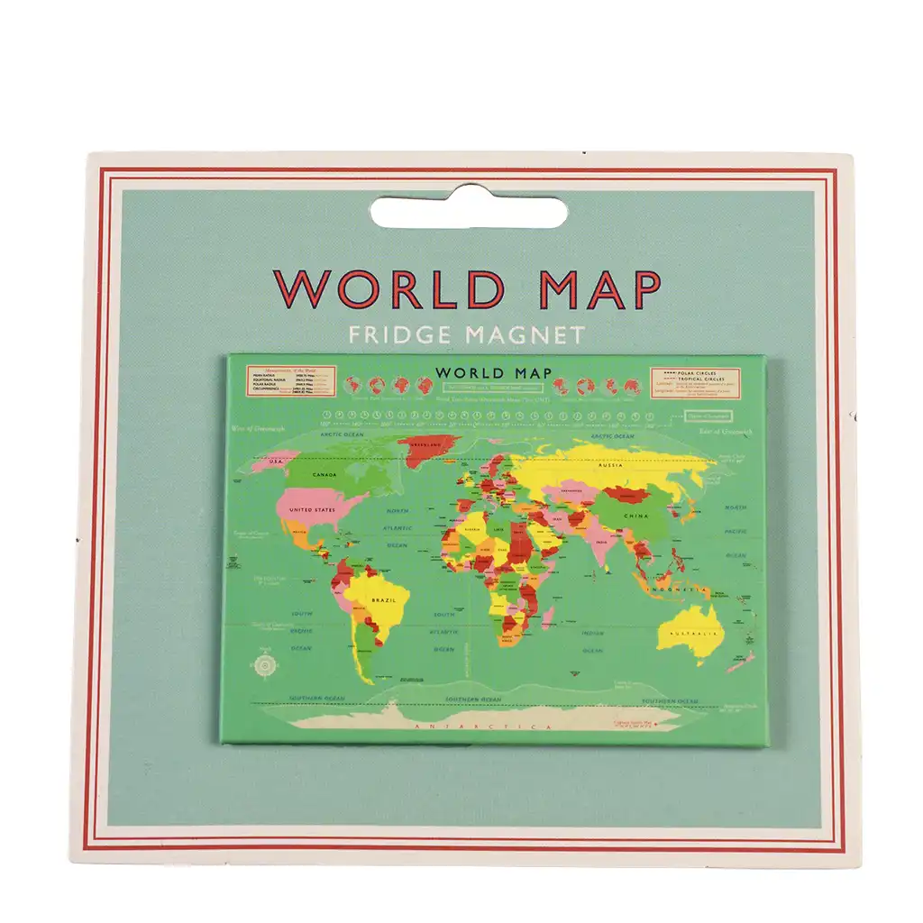 aimant de réfrigérateur world map