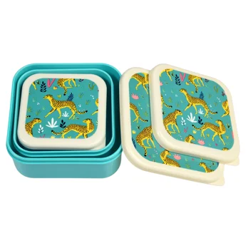 snack boxes (set of 3) - cheetah snack boxes (set of 3) - cheetah