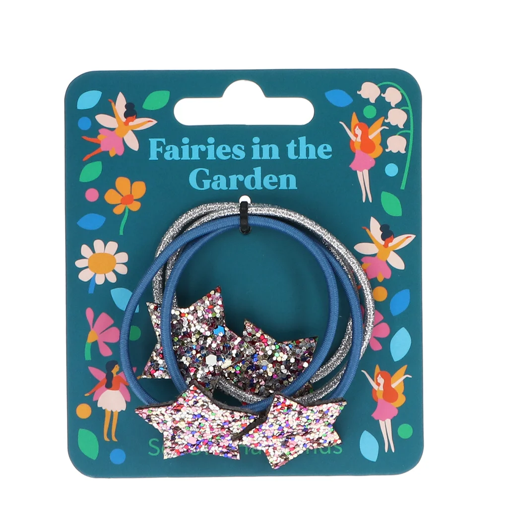 glitter star hair bands (set of 4) - fairies in the garden