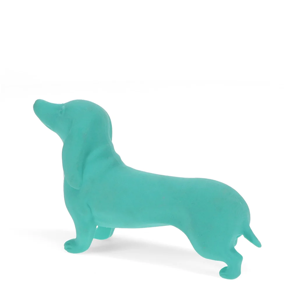 giant sausage dog eraser - turquoise