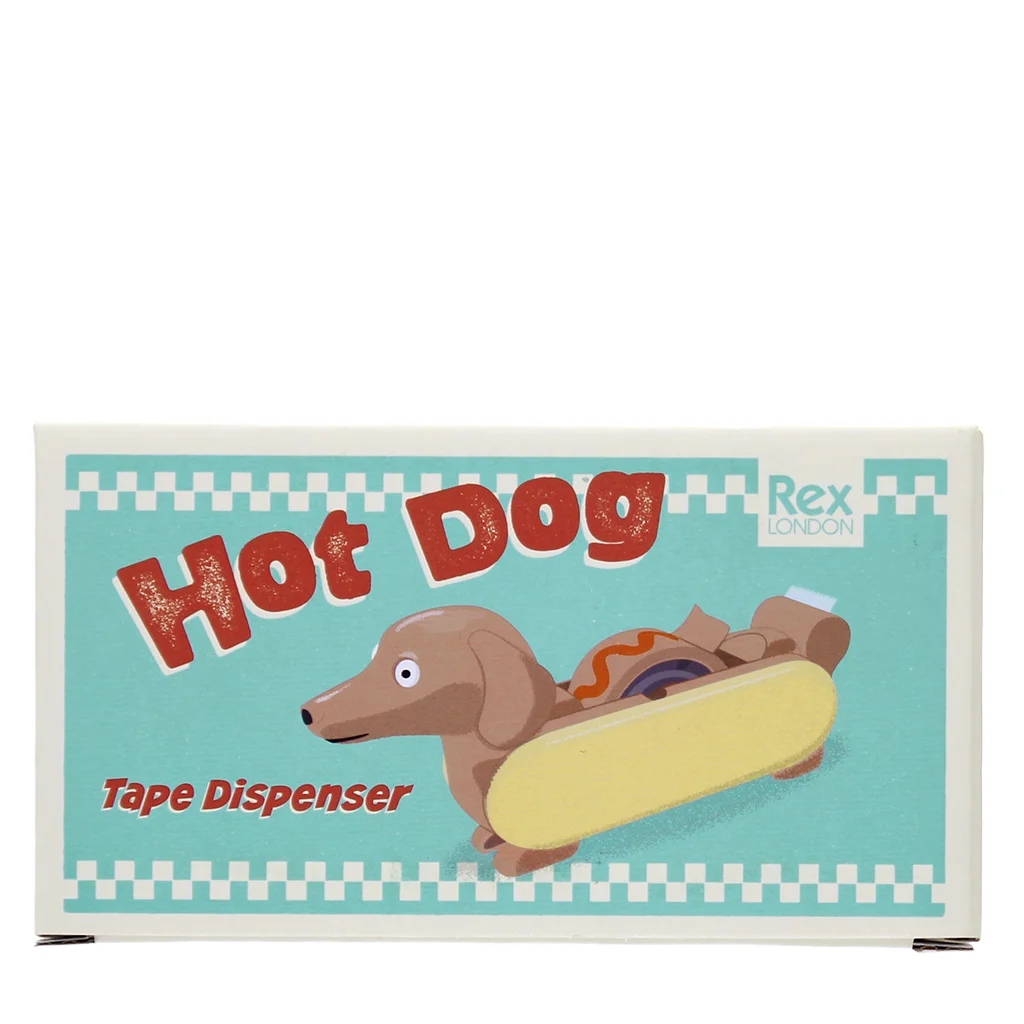 tape dispenser with roll of tape - hot dog