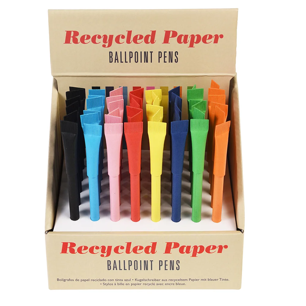 bolígrafo de papel reciclado en colores surtidos