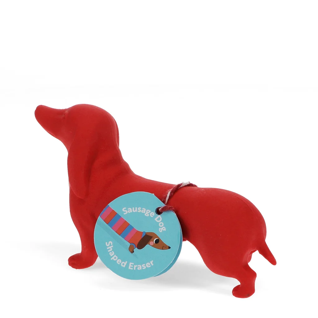 giant sausage dog eraser - red