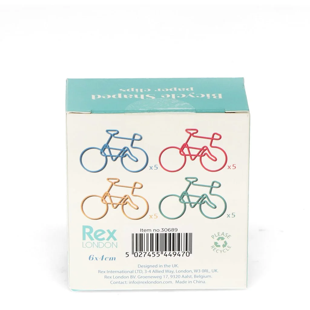 paper clips (box of 20) - cyclist