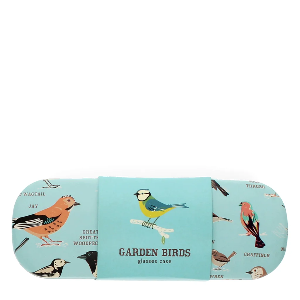 étui à lunettes et chiffon de nettoyage garden birds