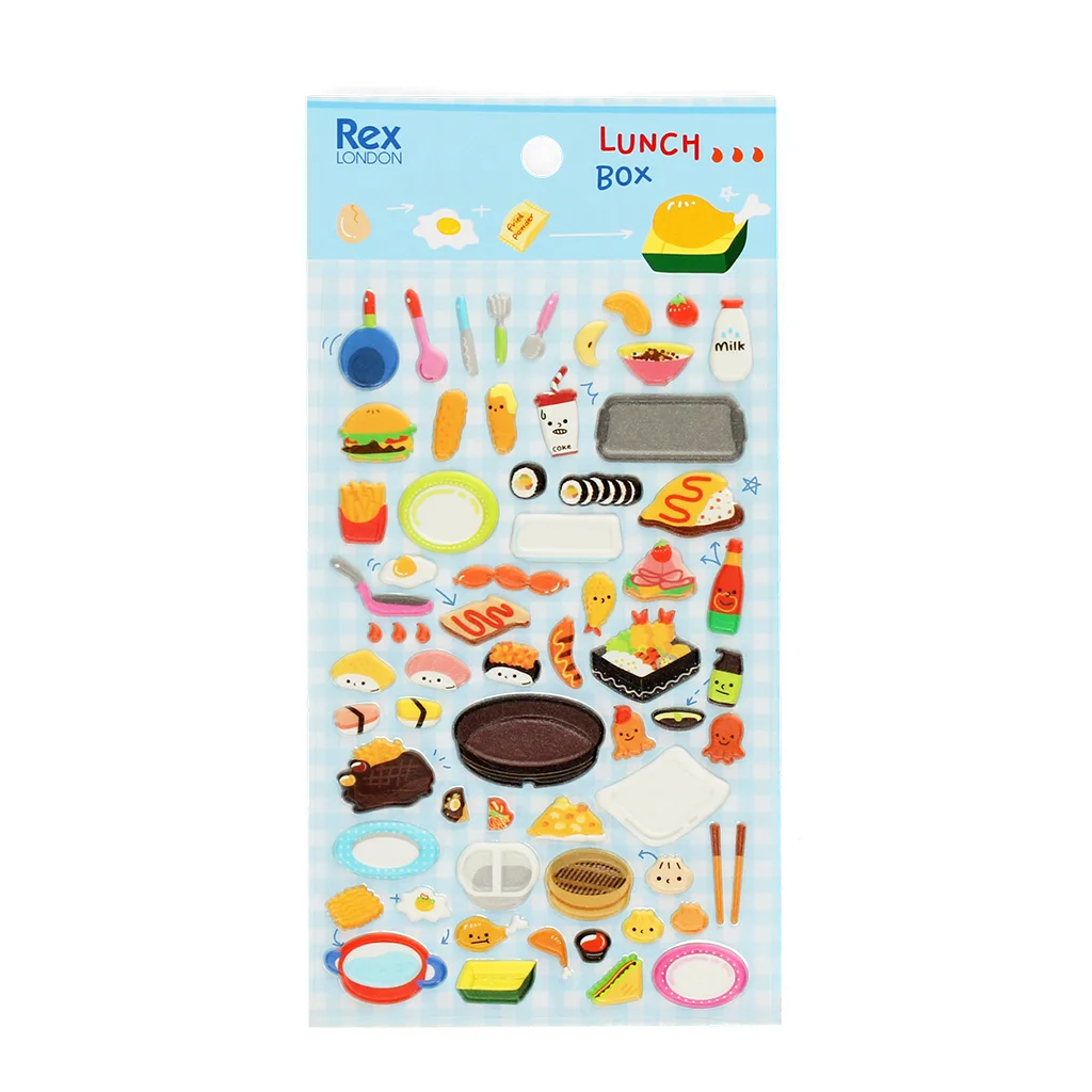 3d puffy stickers - lunch box