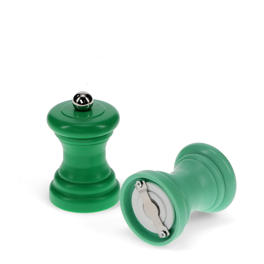 travel salt & pepper mill set - green