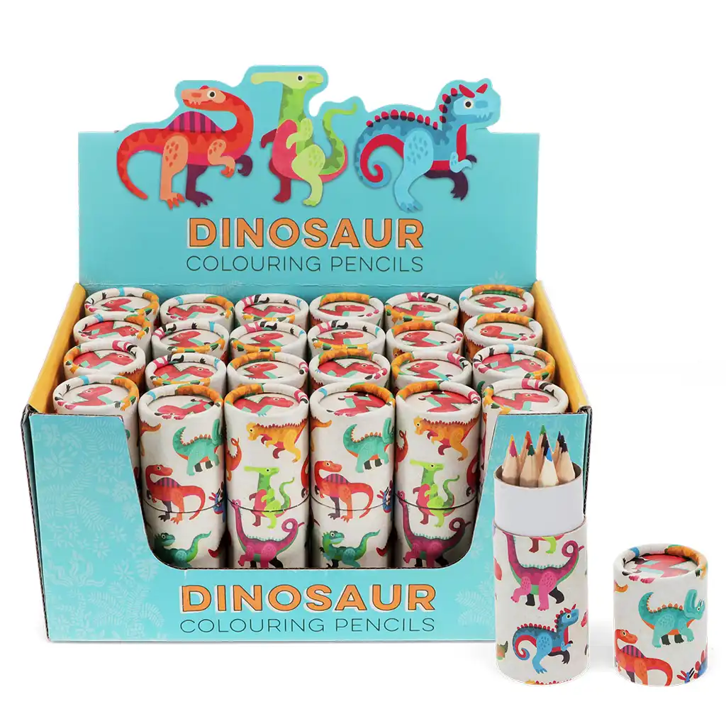 tube de crayons de couleur - baby dinos