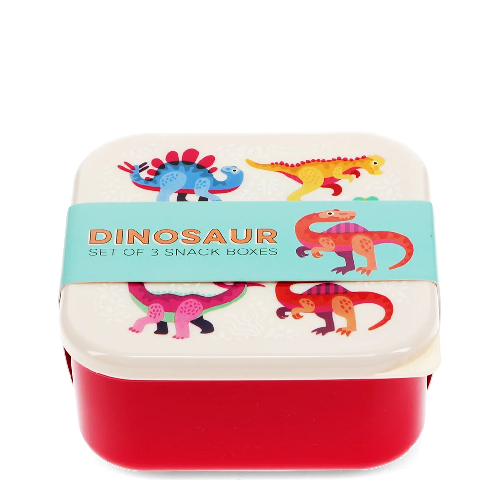 boîtes à goûter (lot de 3) - bébé dinos