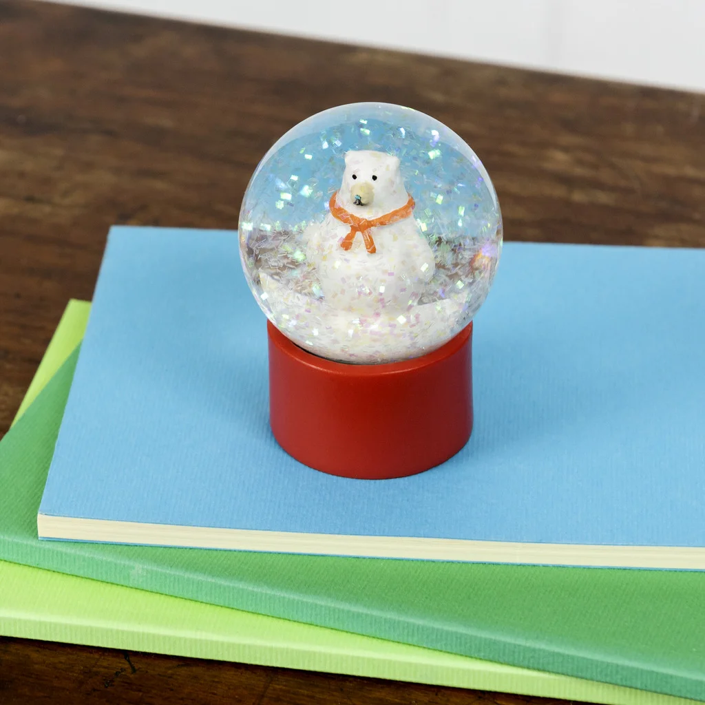 mini glitter globe - polar bear