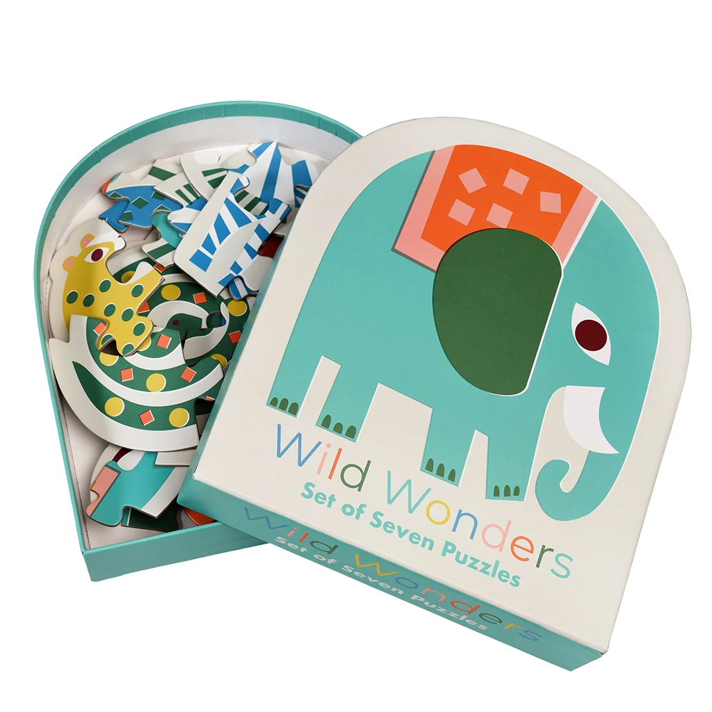 set mit sieben puzzles wild wonders