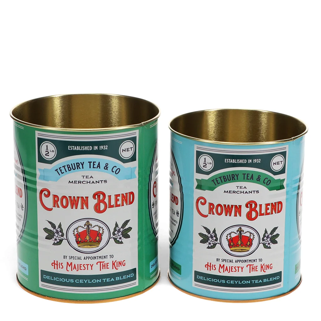 medium storage tins (set of 2) - crown blend